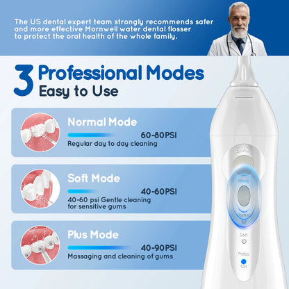 Mornwell D52 cordless water flosser UK edition