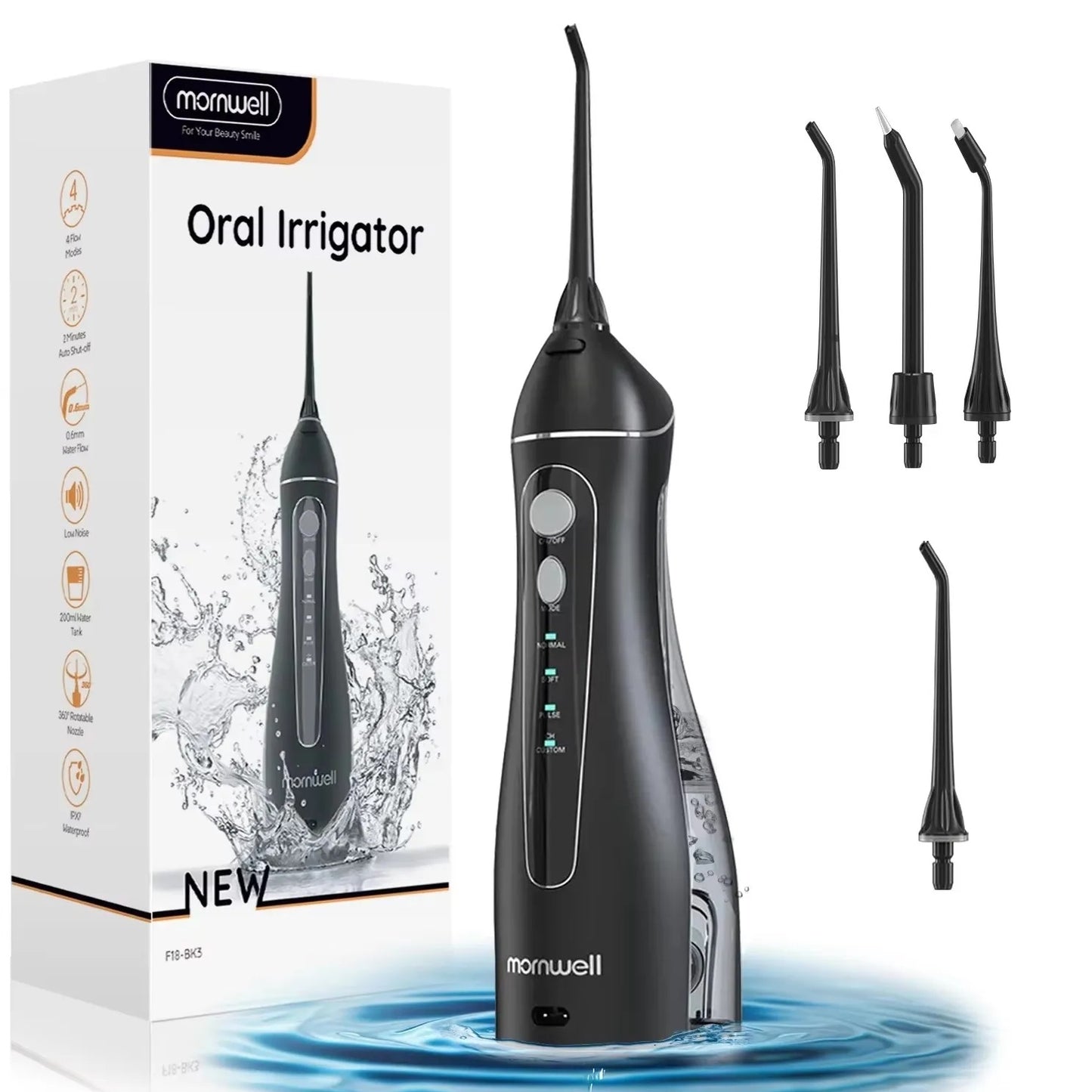 Mornwell F18 portable cordless water flosser UK