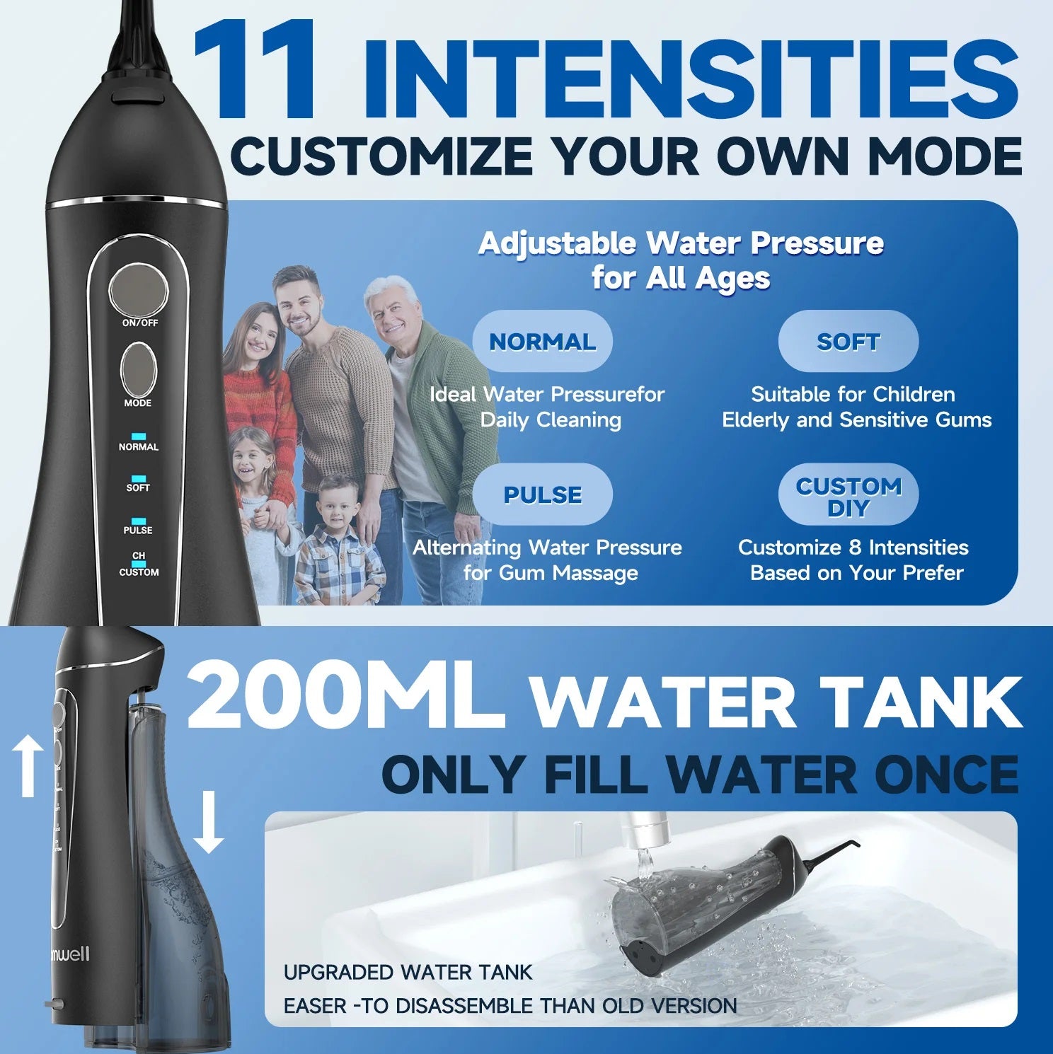 Mornwell F18 portable cordless water flosser UK