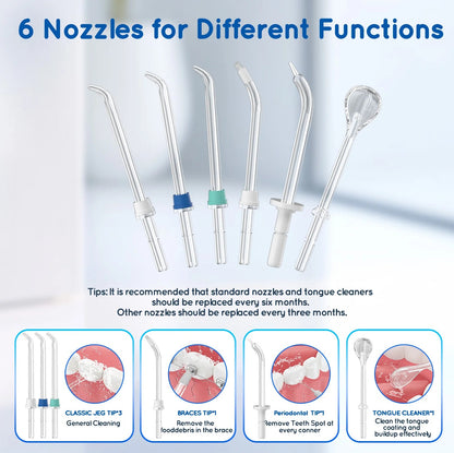 Mornwell Home Water Flosser 600ml Large Capacity – 10 Adjustable Pressure Settings