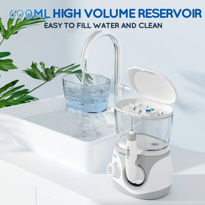 Mornwell Home Water Flosser 600ml Large Capacity – 10 Adjustable Pressure Settings