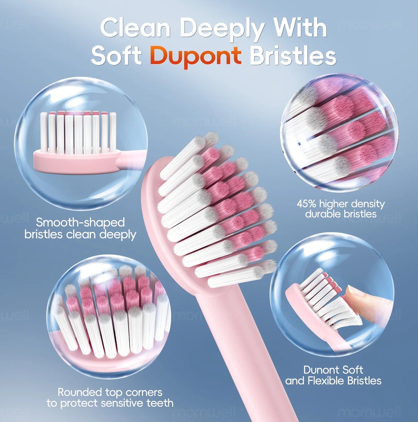 Pink Sonic Electric Toothbrush for Adults