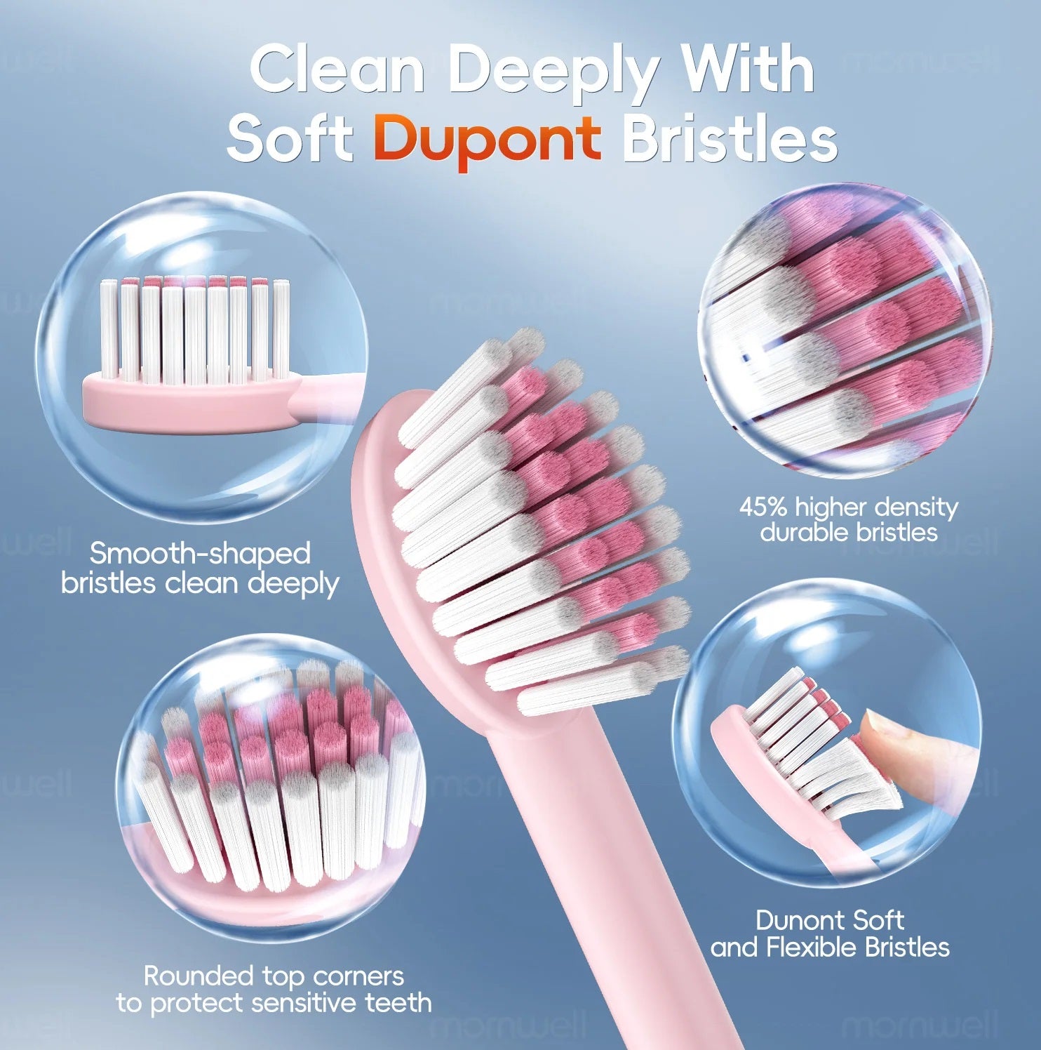 Pink Sonic Electric Toothbrush for Adults